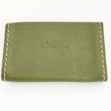 cham カードケース レザー 名刺入れ グリーン レディース チャム【中古】6-0110G∞