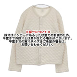 NOUVELLES DU PARADIS コットン キルティング 中綿 カーディガン オフホワイト レディース ヌーベルドゥパラディ【中古】5-1220T∞