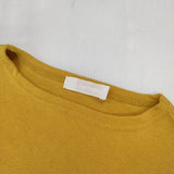 homspun 252-6560 ボートネックPO コットン カットソー イエロー レディース ホームスパン【中古】6-0125M∞