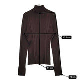BURBERRY LONDON タートルネック リブ ウール セーター ニット ブラウン レディース バーバリーロンドン【中古】5-1220T∞