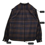 grown in the sun ネル チェック 長袖シャツ ブラウン ネイビー レディース グローンインザサン【中古】5-1220T∞