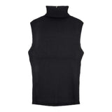 RALPH LAUREN ウール ノースリーブ タートルネック リブ セーター ニット ブラック レディース ラルフローレン【中古】5-1220T∞