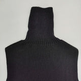 RALPH LAUREN ウール ノースリーブ タートルネック リブ セーター ニット ブラック レディース ラルフローレン【中古】5-1220T∞