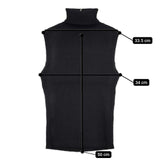 RALPH LAUREN ウール ノースリーブ タートルネック リブ セーター ニット ブラック レディース ラルフローレン【中古】5-1220T∞