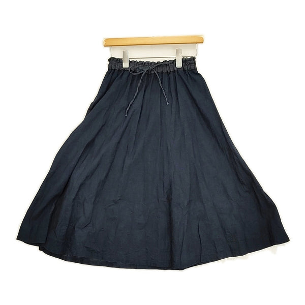 Pal'las Palace 一位柄刺繍スカート サイズ0 インディゴ ギャザー