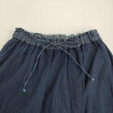 Pal'las Palace 一位柄刺繍スカート サイズ0 インディゴ ギャザー スカート 24FW ネイビー レディース パラスパレス【中古】5-1118M♪