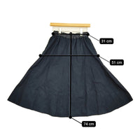 Pal'las Palace 一位柄刺繍スカート サイズ0 インディゴ ギャザー