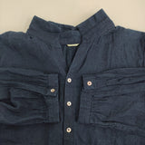 Pal'las Palace 一位柄刺繍シャツ インディゴ サイズ2 ブラウス シャツ 24FW ネイビー レディース パラスパレス【中古】5-1118M♪