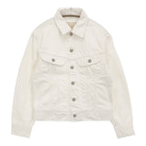 45R/45rpm ライ麦デニムの908比古比女ジャン 定価40700円 デニムジャケット ホワイト レディース フォーティーファイブアールピーエム【中古】5-1118M♪