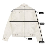 45R/45rpm ライ麦デニムの908比古比女ジャン 定価40700円 デニムジャケット ホワイト レディース フォーティーファイブアールピーエム【中古】5-1118M♪