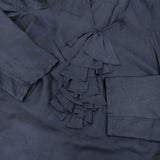 45R/45rpm インドシルクのインディゴブラウス 定価58300円 ブラウス シャツ ネイビー レディース フォーティーファイブアールピーエム【中古】6-0125M∞