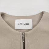 La TOTALITE ダンボールブルゾン サイズ38 ノーカラージャケット 23AW ベージュ レディース ラトータリテ【中古】5-1214T♪