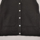 SLOBE IENA ウォッシャブルミラノリブカーディガン ウールアクリル カーディガン 22AW ブラック レディース スローブイエナ【中古】5-1220T∞