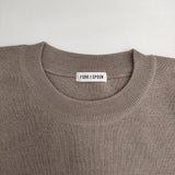 FORK&SPOON ミラノリブクルーネックプルオーバー セーター ニット 24AW グレージュ レディース フォークアンドスプーン【中古】5-1220T∞