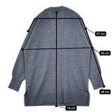 SLOBE IENA ウォッシャブルミラノリブカーディガン ウールアクリル カーディガン 22AW ブルーグレー レディース スローブイエナ【中古】5-1220T∞