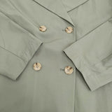 URBAN RESEARCH DOORS 撥水 ショートダブルコート 定価14300円 ジャケット 25SS ライトカーキ レディース アーバンリサーチドアーズ【中古】5-1118M♪