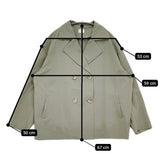 URBAN RESEARCH DOORS 撥水 ショートダブルコート 定価14300円 ジャケット 25SS ライトカーキ レディース アーバンリサーチドアーズ【中古】5-1118M♪