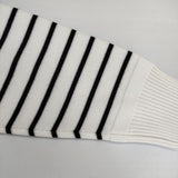 FORK&SPOON ウーステッドヤーンクルーネックニット ボーダー セーター ニット ホワイト ブラック レディース フォークアンドスプーン【中古】5-1220T∞