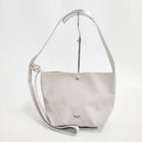 ORCIVAL ライトキャンバス ショルダーポーチ OR-H0329 ショルダーバッグ ライトグレー レディース オーシバル/オーチバル【中古】6-0204G∞