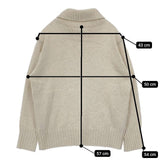 MHL. 595-9263506 ROUGH WOOL HEMP タートルネック サイズ2 セーター ニット ベージュ レディース エムエイチエル【中古】5-1214T∞