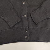 MHL. イタリア製 595-7264500 ウール クルーネック サイズ2 カーディガン ブラック レディース エムエイチエル【中古】5-1214T∞