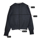 MHL. イタリア製 595-7264500 ウール クルーネック サイズ2 カーディガン ブラック レディース エムエイチエル【中古】5-1214T∞