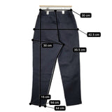 Le ciel de Harriss 裏起毛 ポリエステル イージー パンツ ネイビー ブラック レディース ルシェル ドハリス【中古】5-1220T∞