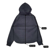 Le ciel de Harriss サイドジップ プルオーバー パーカー ネイビー ブラック レディース ルシェル ドハリス【中古】5-1220T∞