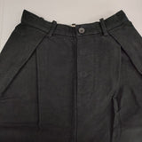 gasa 彼女の研究所ワイドタックパンツ モールスキン パンツ ブラック レディース ガサ【中古】5-1220T∞