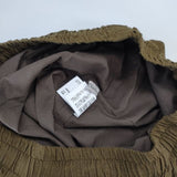 Vlas Blomme Washed Light Linen 裏付きギャザーパンツ 定価37400円 13527063 リネン パンツ カーキ レディース ヴラスブラム【中古】6-0415M∞