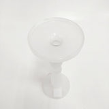 HARMONIER ハルモニア 未使用品 フロストガラスキャンドルホルダー ホワイト大小2個セット インテリアその他 ホワイト レディース【中古】6-0409G◎