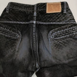 mina perhonen fete フロッキー always オールウェイズ デニムパンツ ブラック レディース ミナペルホネン【中古】5-1214T∞