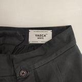 YAECA WRITE brisbane mossファブリック TUCK PANTS 176222 コットン パンツ ブラック BLACK レディース ヤエカ ライト【中古】6-0415G∞