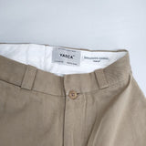 YAECA CHINO CLOTH PANTS WIDE 176203 サイズ28 チノパンツ ベージュ KHAKI レディース ヤエカ【中古】6-0218G∞