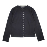 agnes b. スナップボタン キッズ12サイズ カーディガン ブラック レディース アニエスベー【中古】6-0218M∞