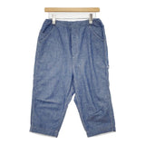 LE GLAZIK サイズ34 コットン シャンブレー クロップドパンツ ブルー レディース ルグラジック【中古】6-0415M∞