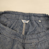 LE GLAZIK サイズ34 コットン シャンブレー クロップドパンツ ブルー レディース ルグラジック【中古】6-0415M∞