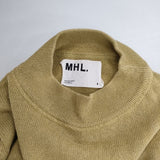MHL. コットンリネンボトルネックプルオーバー 595-0163500 LINEN COTTON セーター ニット イエロー レディース エムエイチエル【中古】6-0415M∞