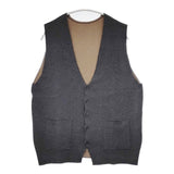 mizuiro-ind リバーシブル ニットジレ 3-229604 ベスト グレー ベージュ レディース ミズイロインド【中古】5-1214T∞