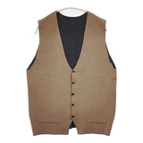 mizuiro-ind リバーシブル ニットジレ 3-229604 ベスト グレー ベージュ レディース ミズイロインド【中古】5-1214T∞