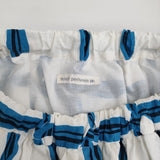 mina perhonen solmio ギャザースカート 定価72600円 ads5407 サイズ38 ロングスカート 25SS ホワイト ブルー レディース ミナペルホネン【中古】5-1118M♪