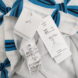 mina perhonen solmio ギャザースカート 定価72600円 ads5407 サイズ38 ロングスカート 25SS ホワイト ブルー レディース ミナペルホネン【中古】5-1118M♪