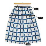 mina perhonen solmio ギャザースカート 定価72600円 ads5407 サイズ38 ロングスカート 25SS ホワイト ブルー レディース ミナペルホネン【中古】5-1118M♪