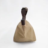 Herve Chapelier 707C コーデュラ舟型トートM 定価38280円 純正レザーハンドルカバー1個付き シャモワ×モカ トートバッグ ブラウン レディース エルベ・シャプリエ【中古】5-1128G◎