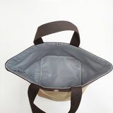 Herve Chapelier 707C コーデュラ舟型トートM 定価38280円 純正レザーハンドルカバー1個付き シャモワ×モカ トートバッグ ブラウン レディース エルベ・シャプリエ【中古】5-1128G◎