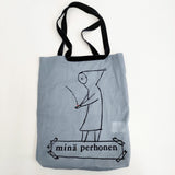mina perhonen kiitos ワンマイルバッグ ada9321 コットンシルク トートバッグ 25SS ブルーグレー レディース ミナペルホネン【中古】5-1118G♪