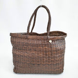 45R/45rpm メッシュ レザー トートバッグ ブラウン レディース フォーティーファイブアールピーエム【中古】5-1206G◎