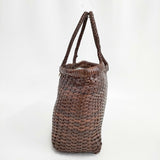 45R/45rpm メッシュ レザー トートバッグ ブラウン レディース フォーティーファイブアールピーエム【中古】5-1206G◎