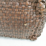 45R/45rpm メッシュ レザー トートバッグ ブラウン レディース フォーティーファイブアールピーエム【中古】5-1206G◎