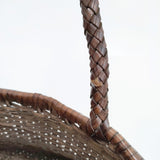 45R/45rpm メッシュ レザー トートバッグ ブラウン レディース フォーティーファイブアールピーエム【中古】5-1206G◎